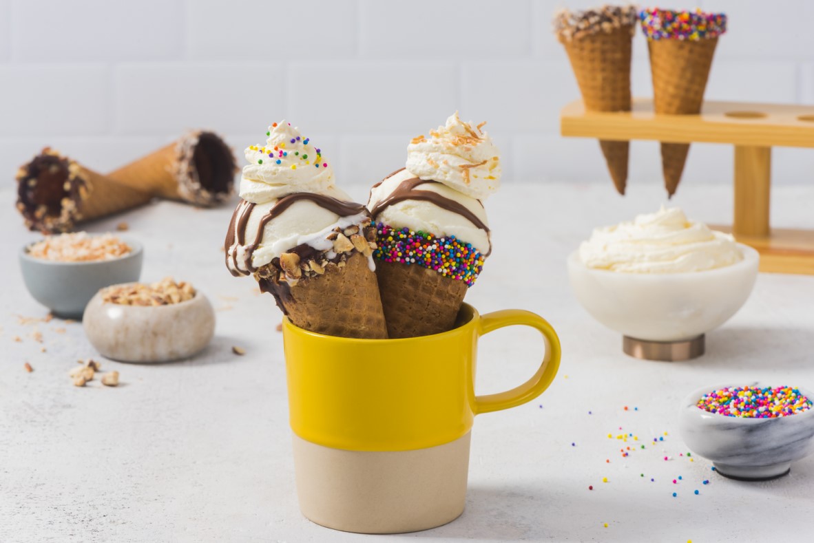 Chocolate Sundae Ice Cream Cones Canadian Goodness